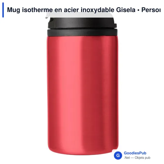 Mug isotherme en acier inoxydable Gisela - Image 7