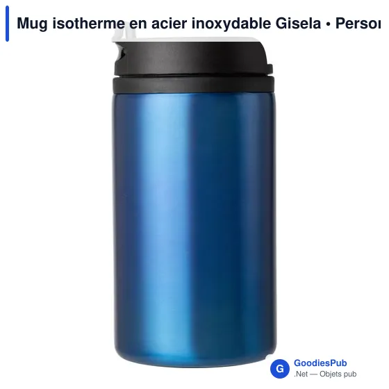 Mug isotherme en acier inoxydable Gisela - Image 9