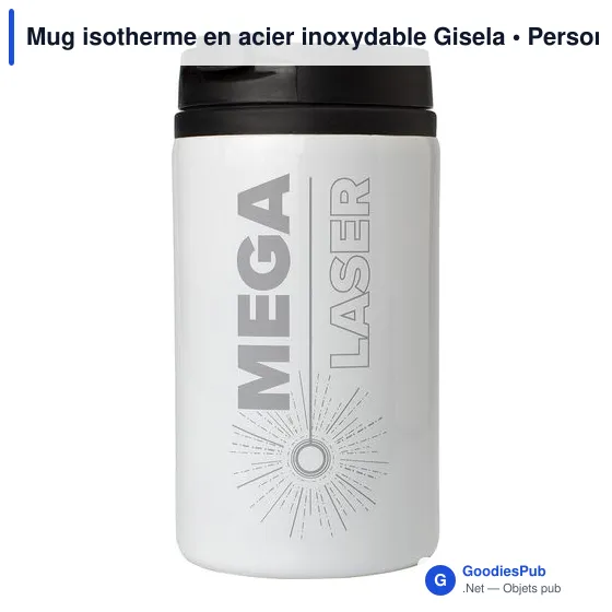 Mug isotherme en acier inoxydable Gisela - Image 10