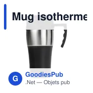 Mug isotherme personnalisable avec logo pour entreprises - Miniature 1