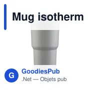 Mug isotherme en acier inoxydable recyclé Arnold - Miniature 1