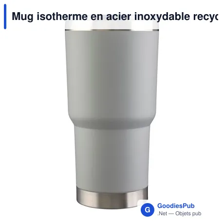 Mug isotherme en acier inoxydable recyclé Arnold