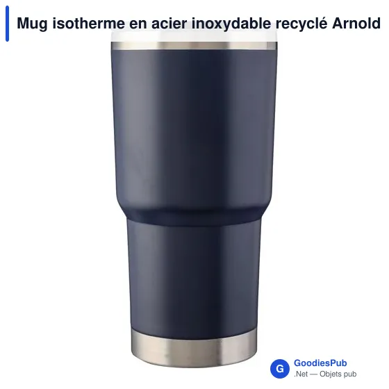 Mug isotherme en acier inoxydable recyclé Arnold - Image 11