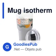Mug isotherme en acier inoxydable recyclé Arnold - Miniature 3