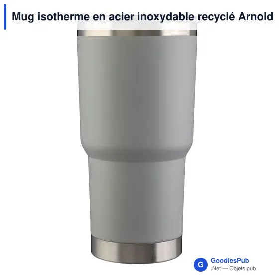 Mug isotherme en acier inoxydable recyclé Arnold - Image 4