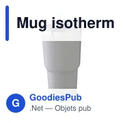Mug isotherme en acier inoxydable recyclé Arnold - Miniature 5