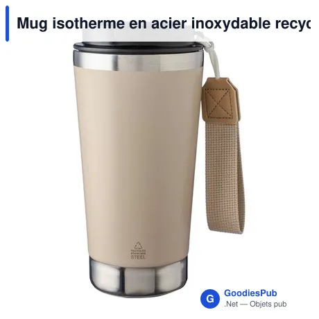 Mug isotherme en acier inoxydable recyclé Kayla