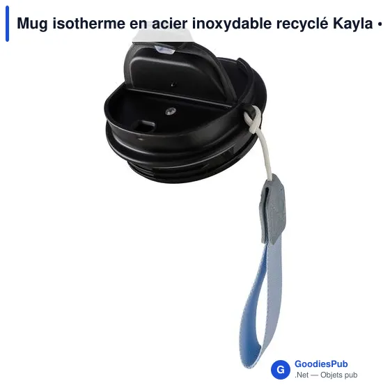 Mug isotherme en acier inoxydable recyclé Kayla - Image 11