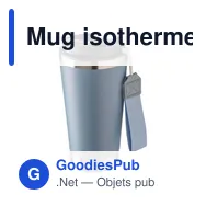 Mug isotherme en acier inoxydable recyclé Kayla - Miniature 12
