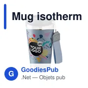 Mug isotherme en acier inoxydable recyclé Kayla - Miniature 3