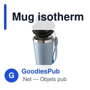 Mug isotherme en acier inoxydable recyclé Kayla - Miniature 4