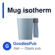 Mug isotherme en acier inoxydable recyclé Kayla - Miniature 8