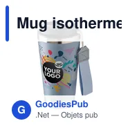 Mug isotherme en acier inoxydable recyclé Kayla - Miniature 9