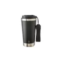 Variante noir - Mug isotherme en acier inoxydable recyclé Kayla