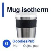 Mug isotherme personnalisable en acier inoxydable - Keithavec logo - Miniature 1