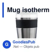 Mug isotherme personnalisable en acier inoxydable - Keithavec logo - Miniature 2