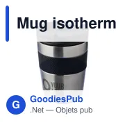 Mug isotherme personnalisable en acier inoxydable - Keithavec logo - Miniature 3