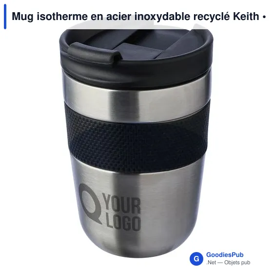 Mug isotherme personnalisable en acier inoxydable - Keithavec logo - Image 3