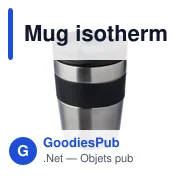 Mug isotherme personnalisable en acier inoxydable - Keithavec logo - Miniature 4