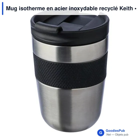 Mug isotherme personnalisable en acier inoxydable - Keithavec logo - Image 4