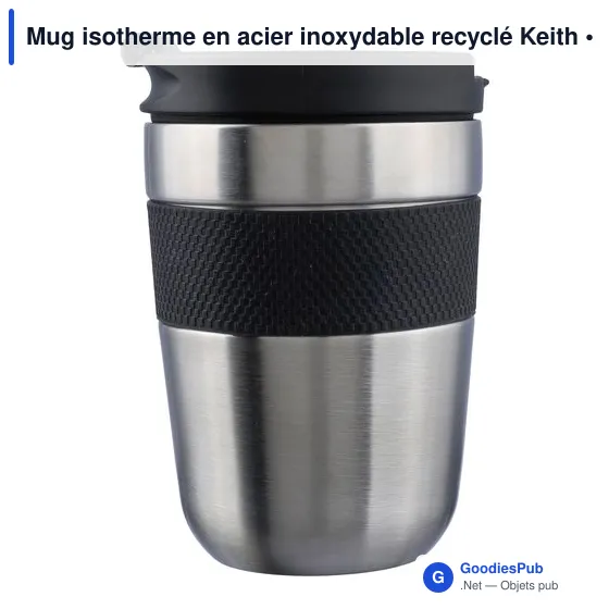 Mug isotherme personnalisable en acier inoxydable - Keithavec logo - Image 6