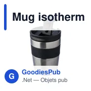 Mug isotherme personnalisable en acier inoxydable - Keithavec logo - Miniature 8
