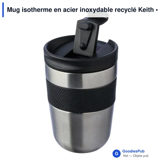 Mug isotherme personnalisable en acier inoxydable - Keithavec logo - Image 8