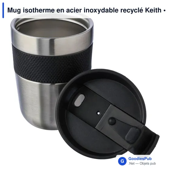 Mug isotherme personnalisable en acier inoxydable - Keithavec logo - Image 9