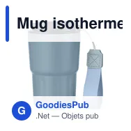 Mug isotherme personnalisable Louisa avec logo - Miniature 1