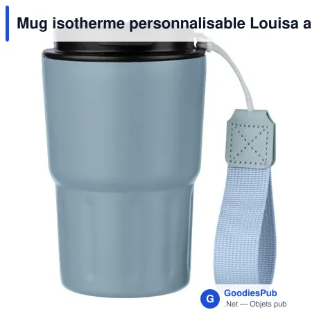Mug isotherme personnalisable Louisa avec logo