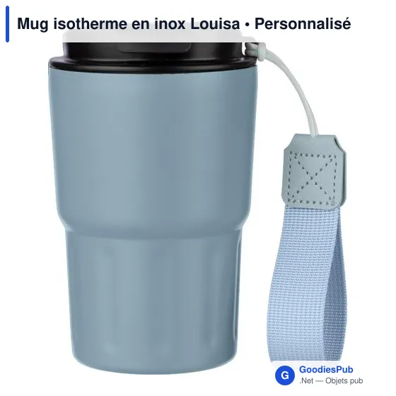 Mug isotherme personnalisable Louisa avec logo - Image 1