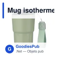 Mug isotherme personnalisable Louisa avec logo - Miniature 2