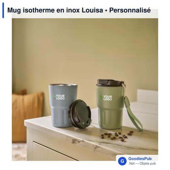 Mug isotherme personnalisable Louisa avec logo - Image 12