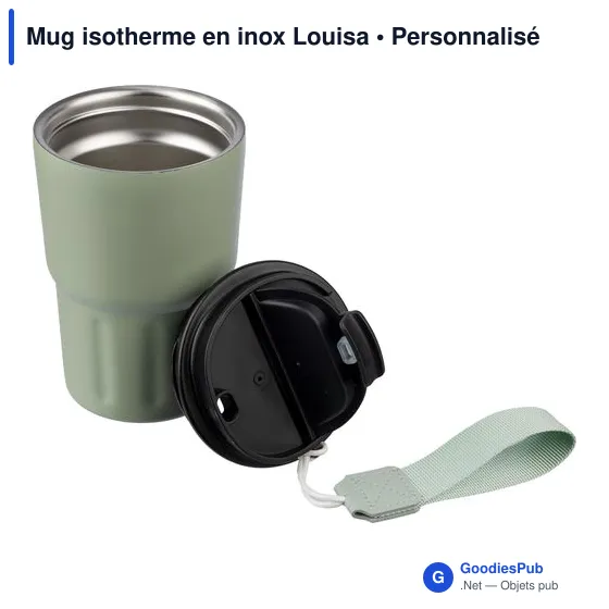 Mug isotherme personnalisable Louisa avec logo - Image 4