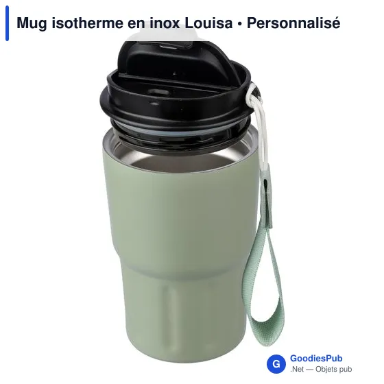 Mug isotherme personnalisable Louisa avec logo - Image 5