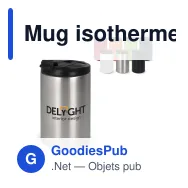 Mug isotherme personnalisable étanche 200 ml avec logo - Inox - Miniature 1