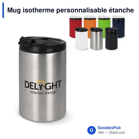 Mug isotherme personnalisable étanche 200 ml avec logo - Inox