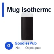 Mug isotherme étanche personnalisable en inox avec logo - 350 ml - Miniature 2