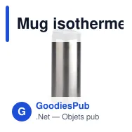 Mug isotherme étanche personnalisable en inox avec logo - 350 ml - Miniature 3