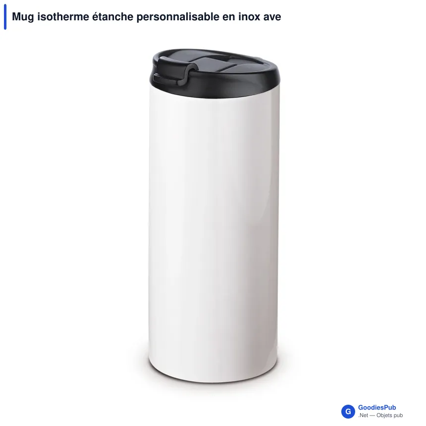 Mug isotherme étanche personnalisable en inox avec logo - 350 ml - Image 7