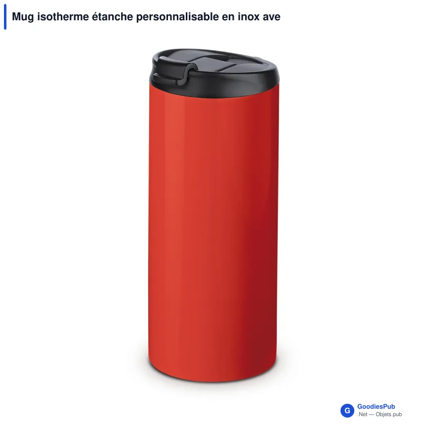 Mug isotherme étanche personnalisable en inox avec logo - 350 ml - Image 8