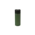 Variante Vert foncé - Mug isotherme personnalisable en inox 400 ml avec logo - Flow