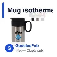 Mug isotherme personnalisable à poignée 250 ml avec logo - Flow - Miniature 1