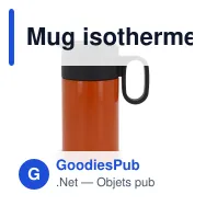 Mug isotherme personnalisable à poignée 250 ml avec logo - Flow - Miniature 3