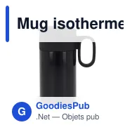 Mug isotherme personnalisable à poignée 250 ml avec logo - Flow - Miniature 5