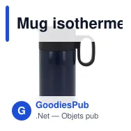 Mug isotherme personnalisable à poignée 250 ml avec logo - Flow - Miniature 6