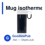 Mug isotherme personnalisable à poignée 400 ml avec logo - Flow - Miniature 2