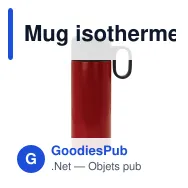 Mug isotherme personnalisable à poignée 400 ml avec logo - Flow - Miniature 3