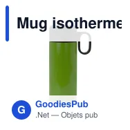 Mug isotherme personnalisable à poignée 400 ml avec logo - Flow - Miniature 5