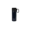 Variante Bleu foncé - Mug isotherme personnalisable à poignée 400 ml avec logo - Flow